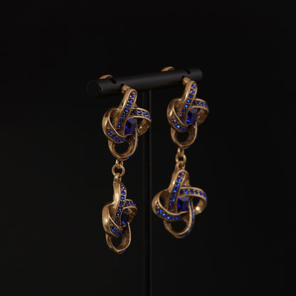 Vintage Classic Stone Inlay Earrings for Ladies