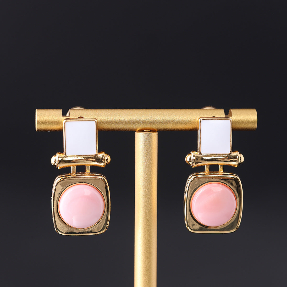 Vintage Shell Geometric Chic Handcrafted Earrings for Ladies