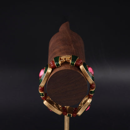 Vintage Enamel Artisan Boho Bracelet Timeless Style