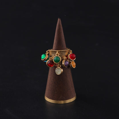 Vintage Geometric Chic Handcrafted Open Ring Handcrafted Design