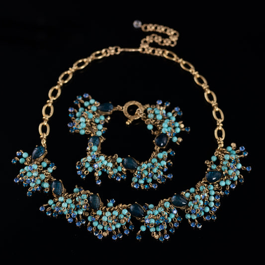 Vintage Natural Stone Geometric Luxury Handcrafted Necklace for Ladies