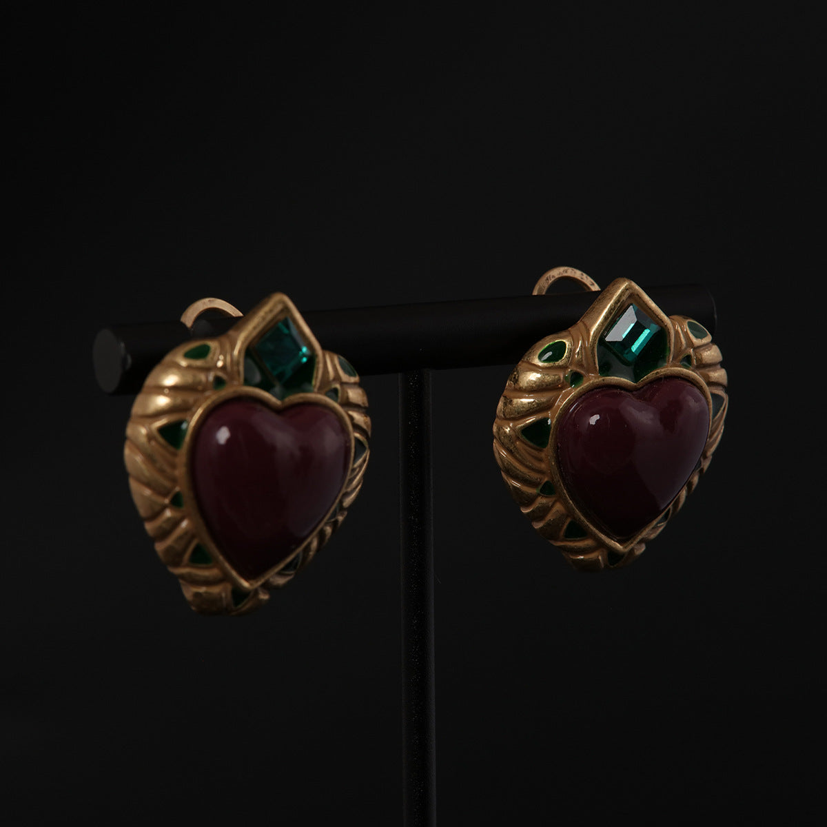 Vintage Heart Chic Luxury Earrings for Women