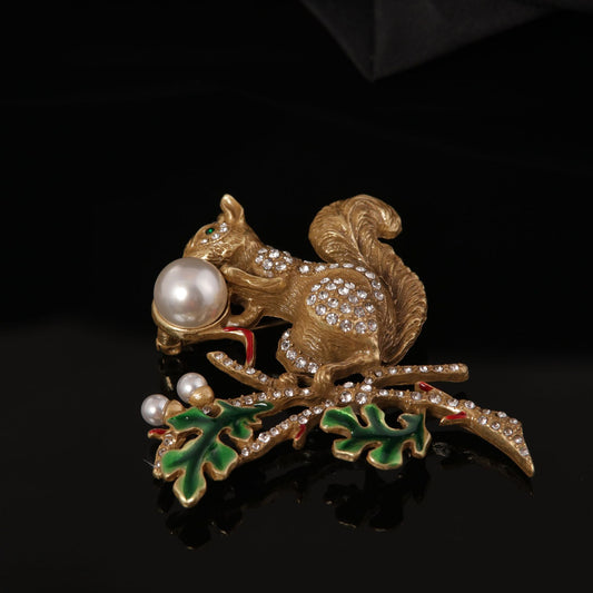 Vintage Enamel Elegant Handcrafted Brooches for Men