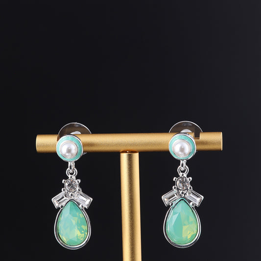 Vintage Cubic Zirconia Teardrop Timeless Earrings Gift Jewelry