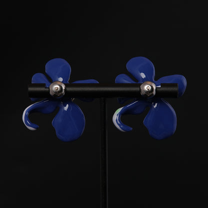 Vintage Enamel Floral Chic Earrings Gift Jewelry