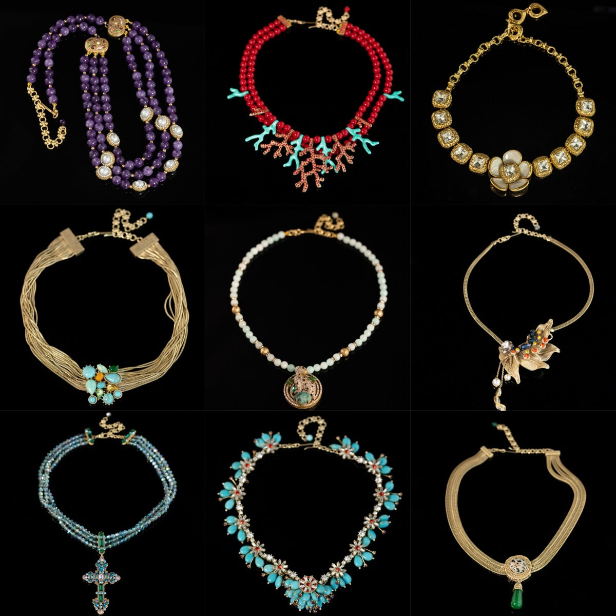 Vintage Floral Chic Elegant Necklace Gift Jewelry