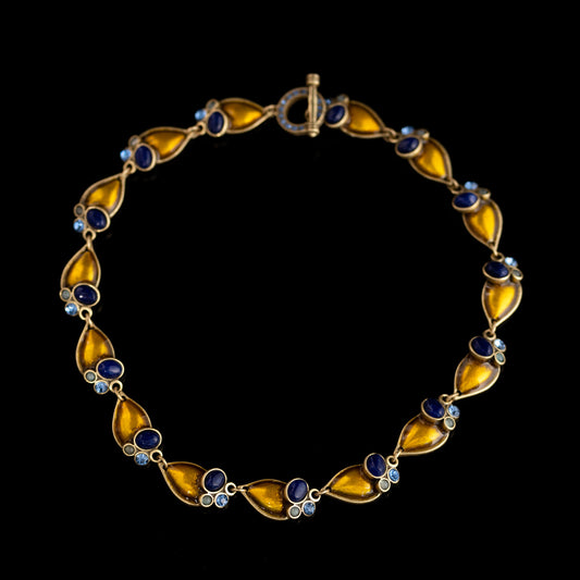 Vintage Enamel Artisan Handcrafted Necklace Timeless Style