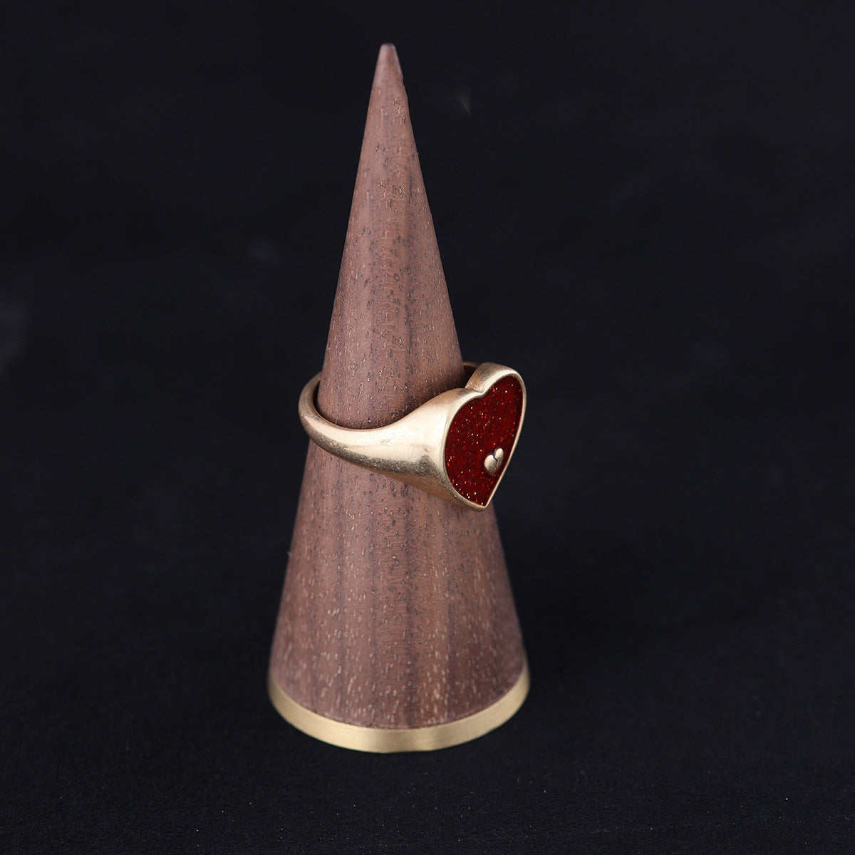 Vintage Heart Refined Polished Open Ring Handcrafted Design