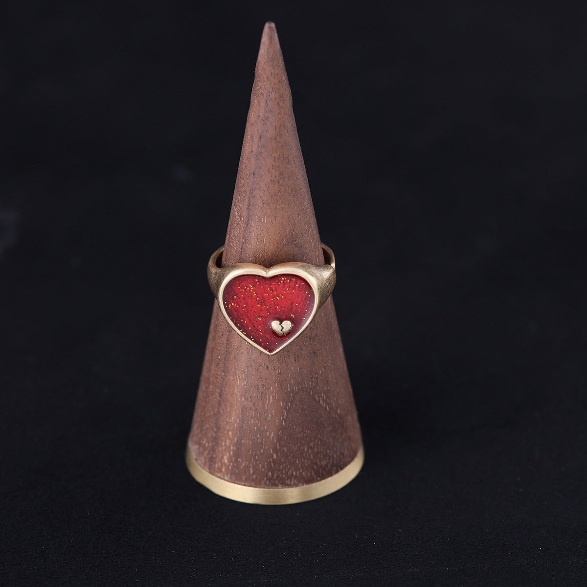 Vintage Heart Refined Polished Open Ring Handcrafted Design