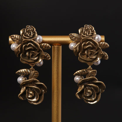 Vintage Refined Artisan Statement Earrings Handcrafted Design