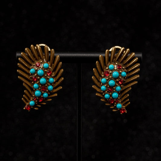 Vintage Leaf Classic Chic Earrings Gift Jewelry