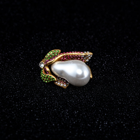 Vintage Floral Refined Artisan Open Ring Timeless Style