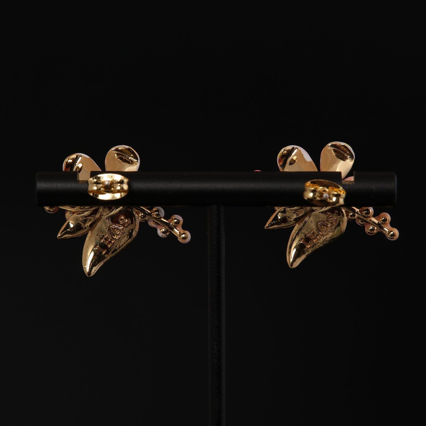 Vintage Enamel Floral Refined Earrings Handcrafted Design