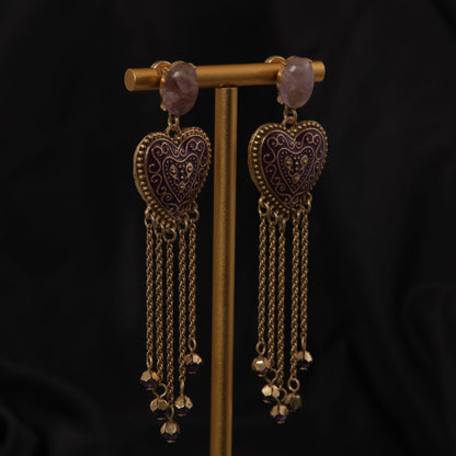 Vintage Enamel Chic Timeless Earrings Gift Jewelry