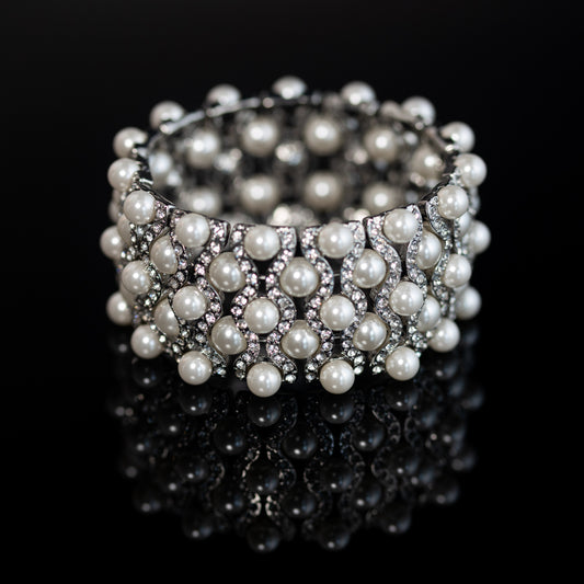 Vintage Pearl Minimalist Chic Polished Bracelet for Men