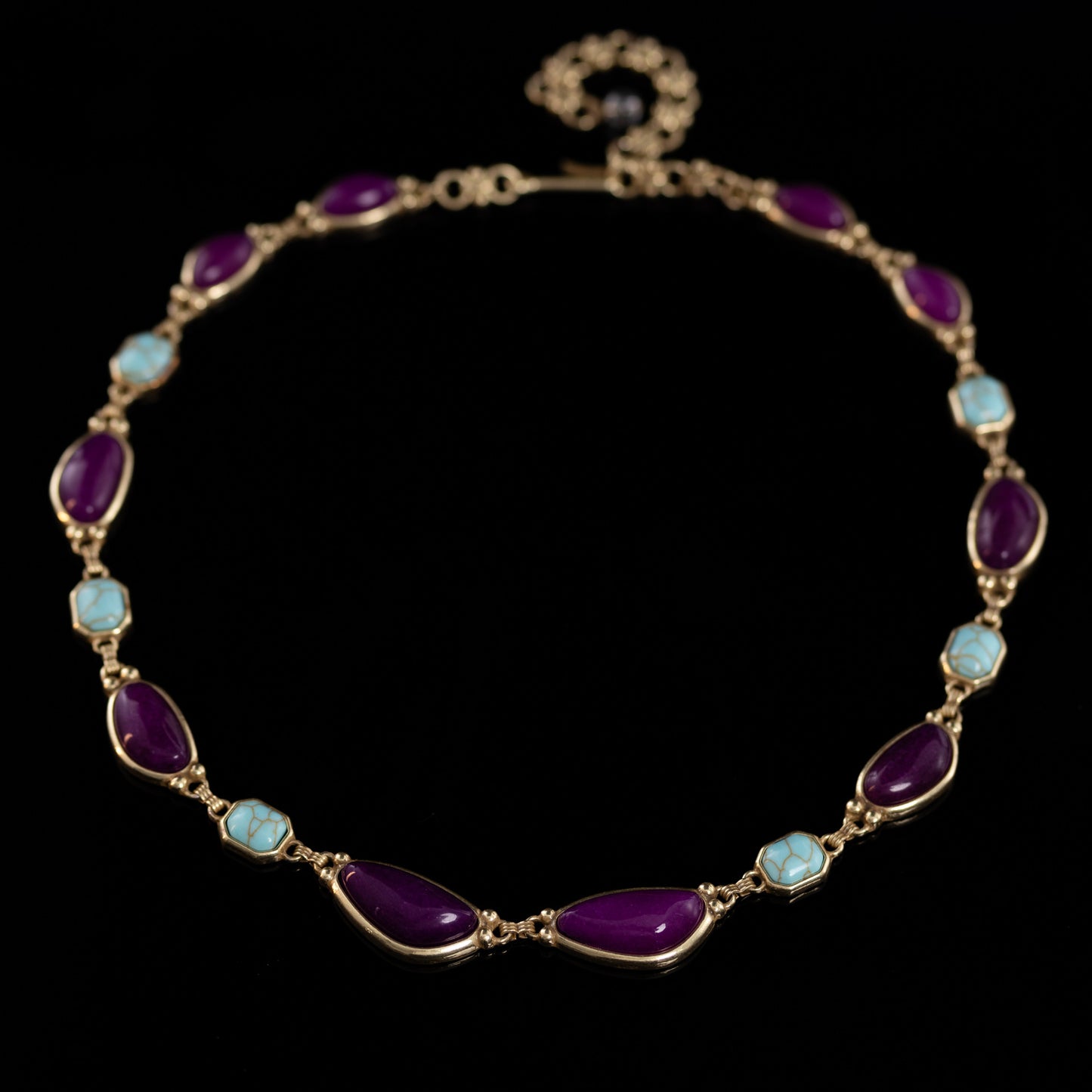 Vintage Natural Stone Artisan Necklace Gift Jewelry