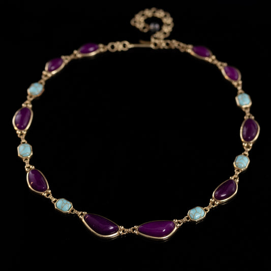 Vintage Natural Stone Artisan Necklace Gift Jewelry