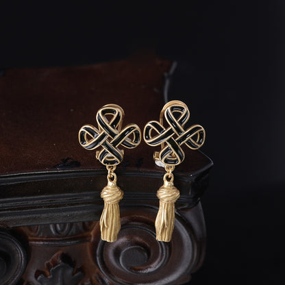 Vintage Geometric Chic Artisan Earrings Handcrafted Design