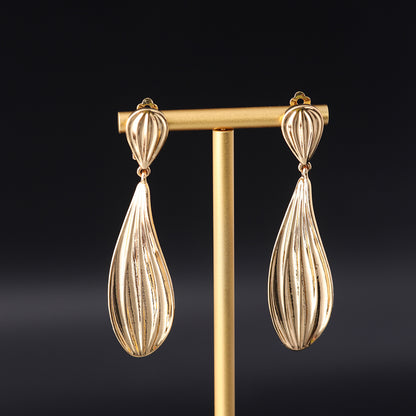 Vintage Geometric Chic Polished Earrings Timeless Style
