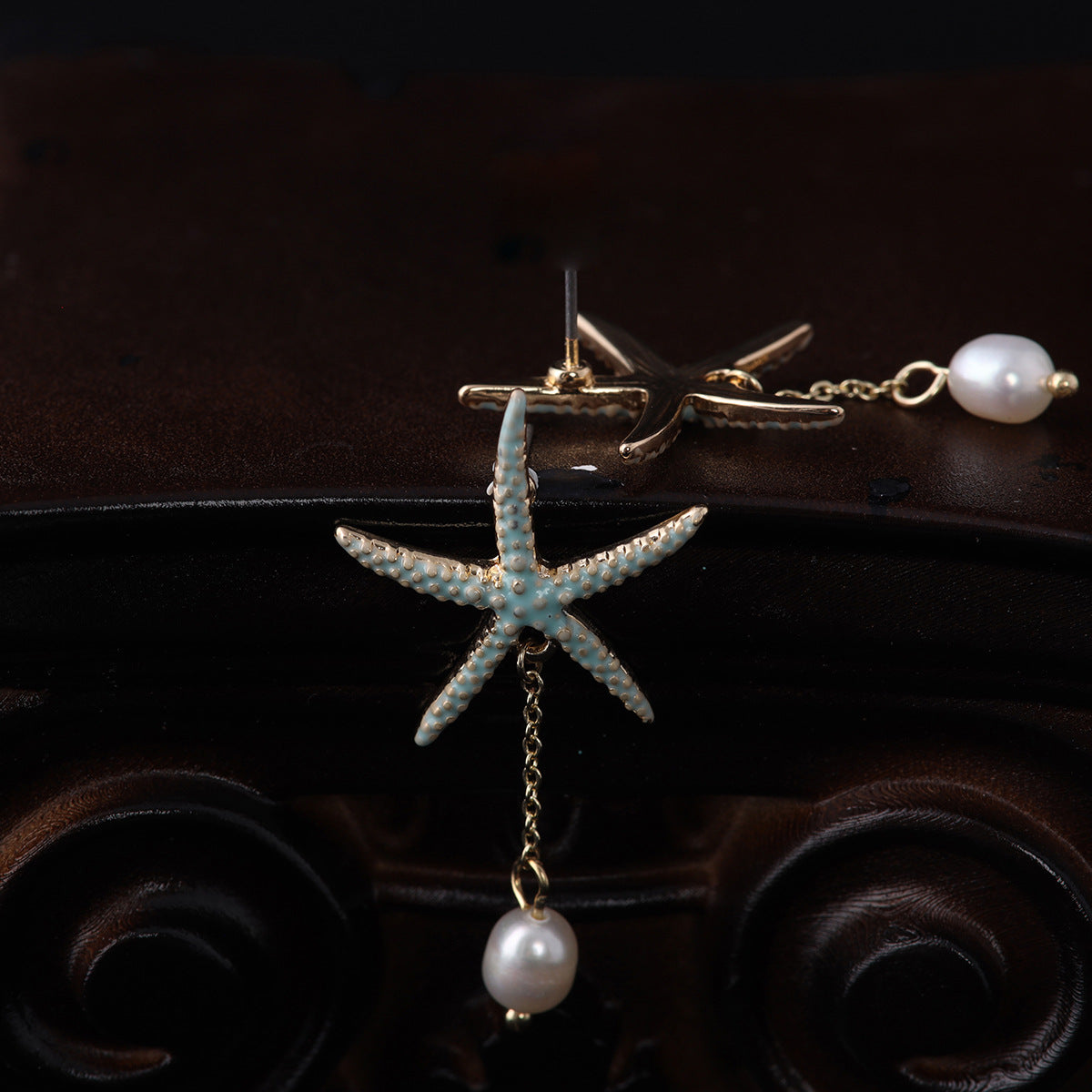 Vintage Pearl Star Chic Earrings Gift Jewelry