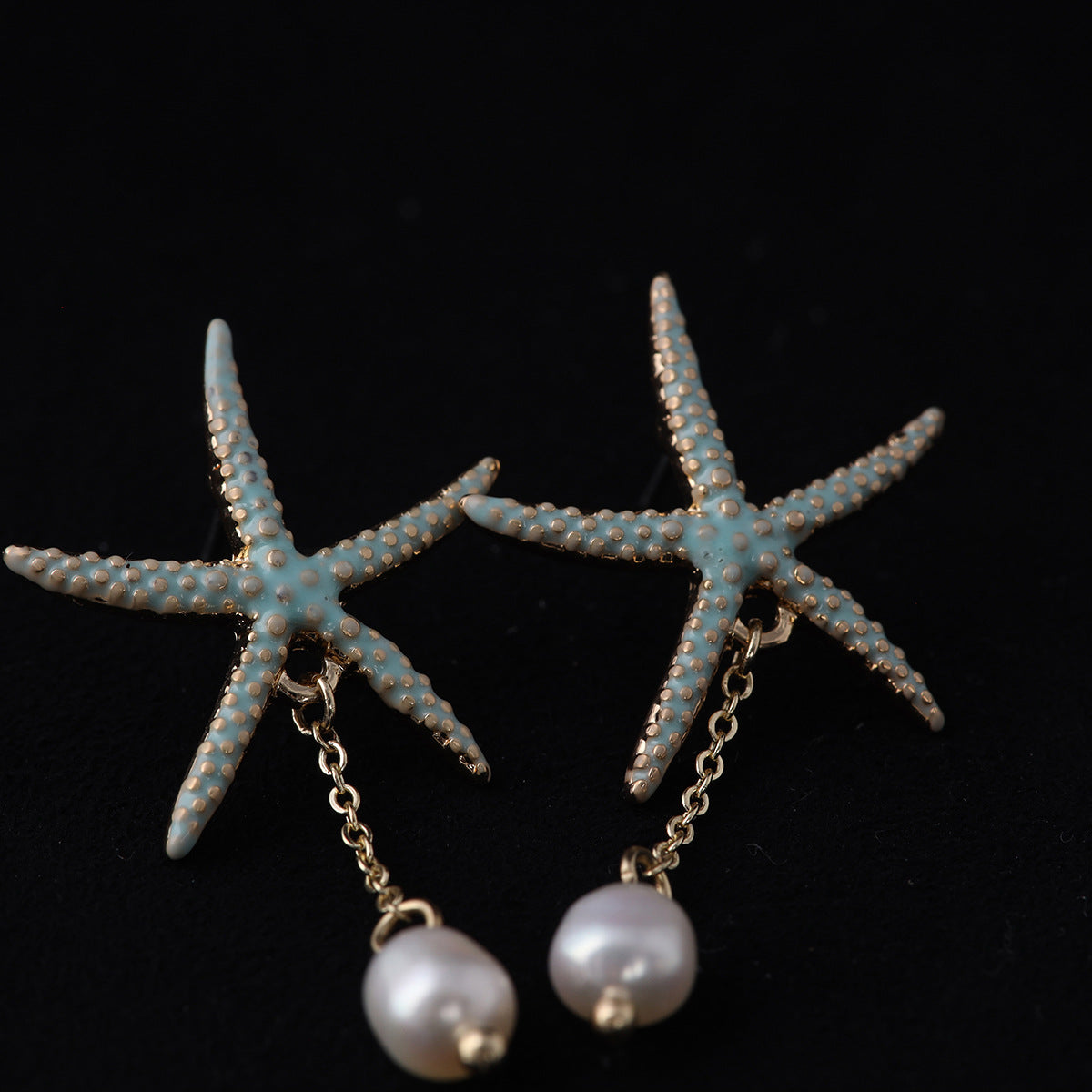 Vintage Pearl Star Chic Earrings Gift Jewelry