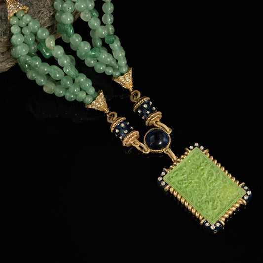 Vintage Agate Refined Artisan Necklace Handcrafted Design