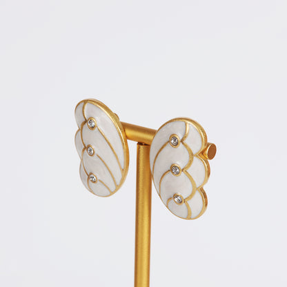 Vintage Enamel Timeless Luxury Earrings for Ladies