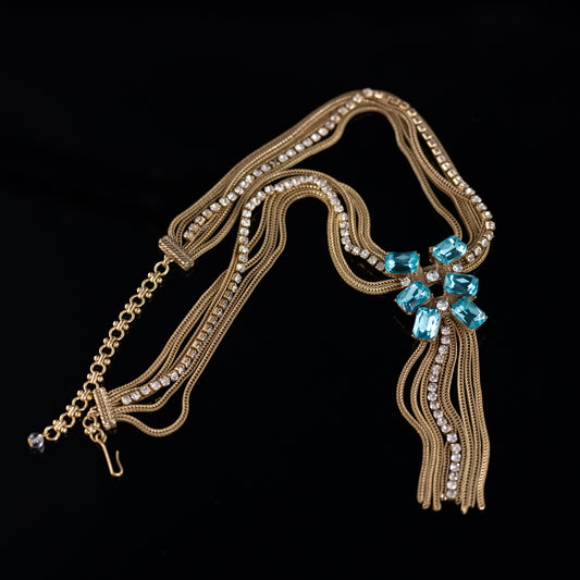 Vintage Crystal Geometric Classic Necklace Gift Jewelry