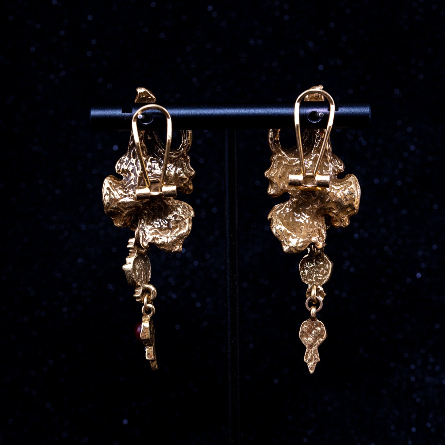 Vintage Enamel Statement Artisan Earrings Timeless Style