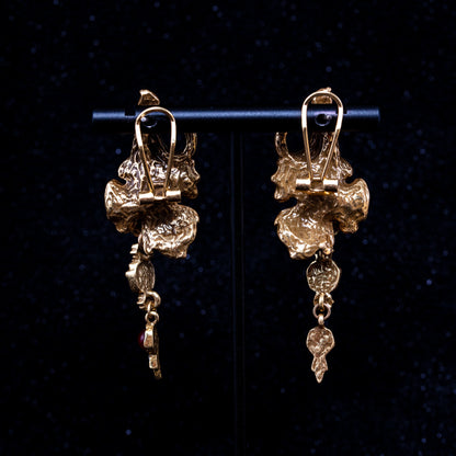 Vintage Enamel Statement Artisan Earrings Timeless Style