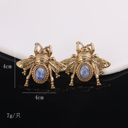 Vintage Natural Stone Classic Handcrafted Earrings for Ladies