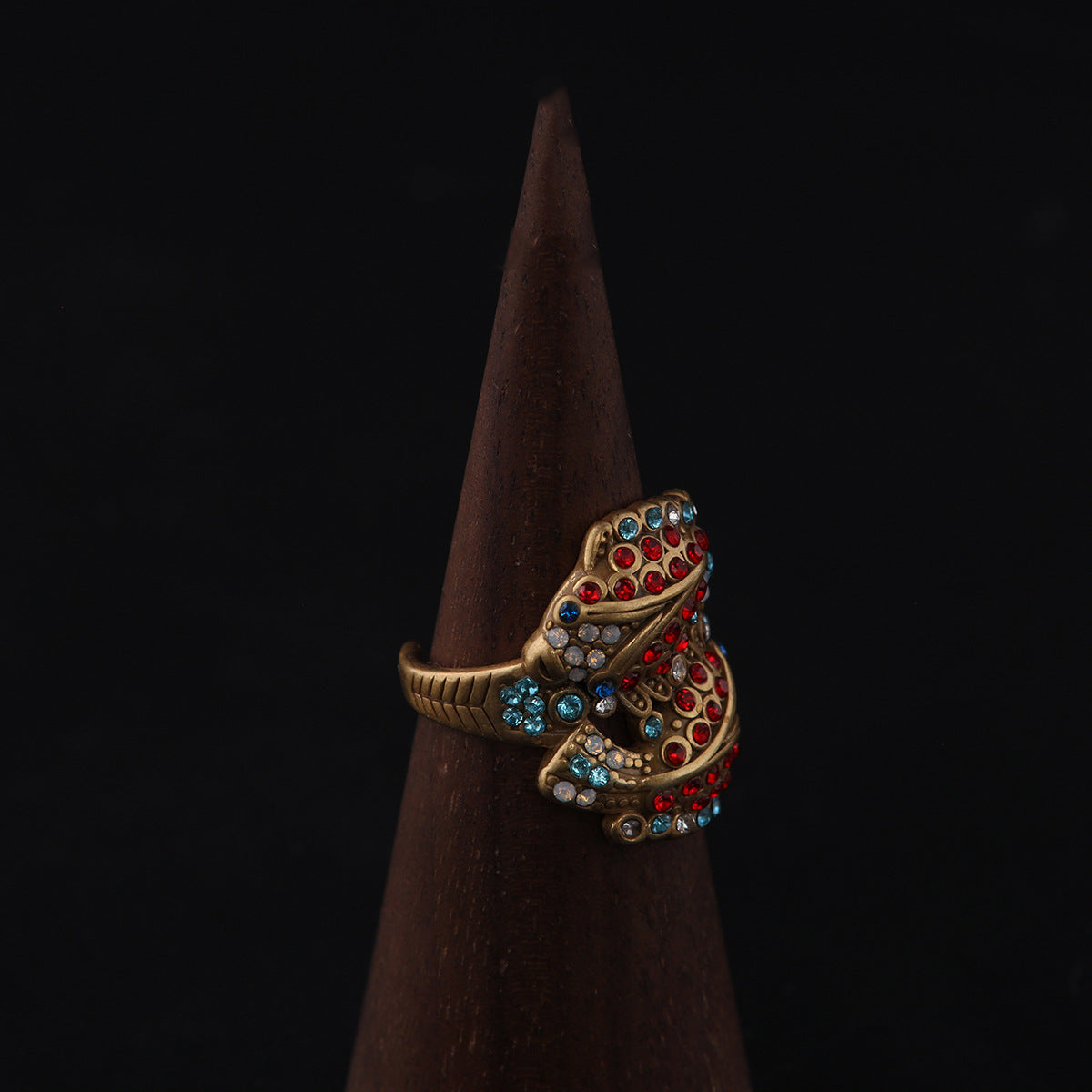 Vintage Floral Statement Baroque Open Ring Timeless Style