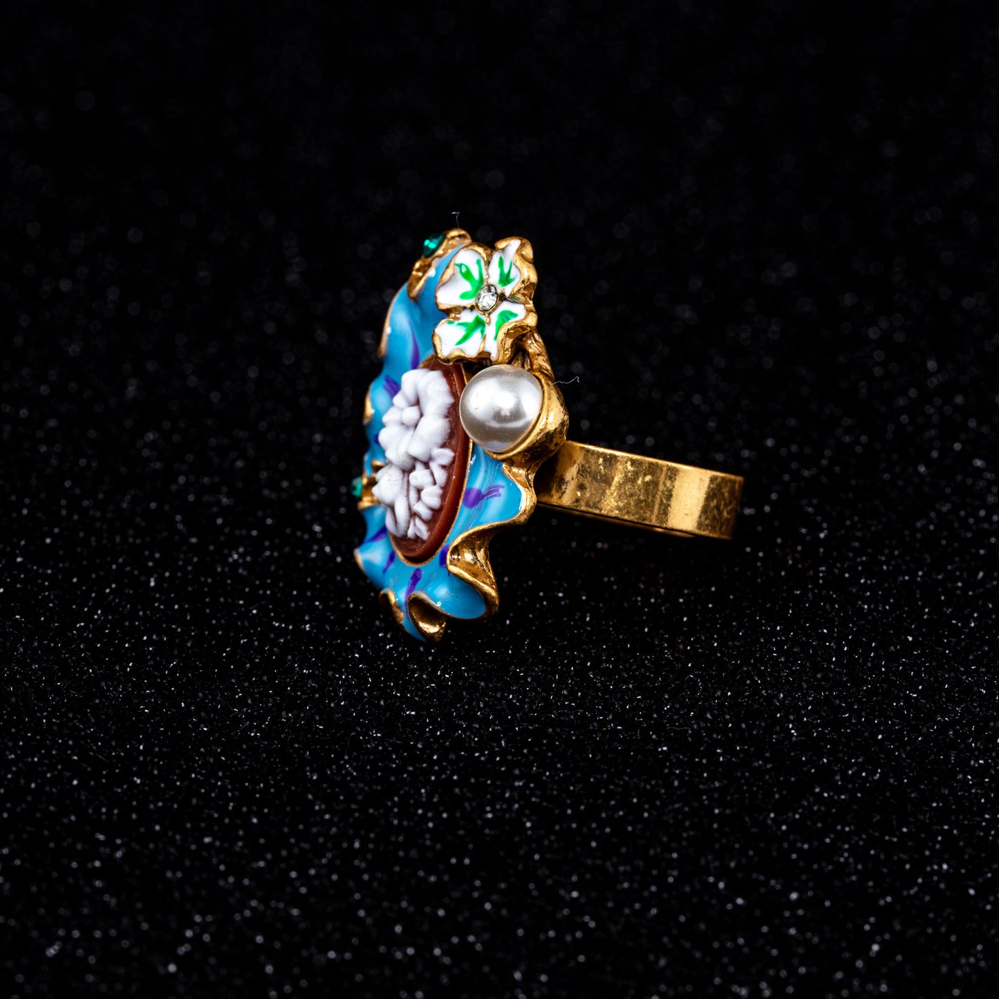 Vintage Pearl Geometric Luxury Open Ring Gift Jewelry