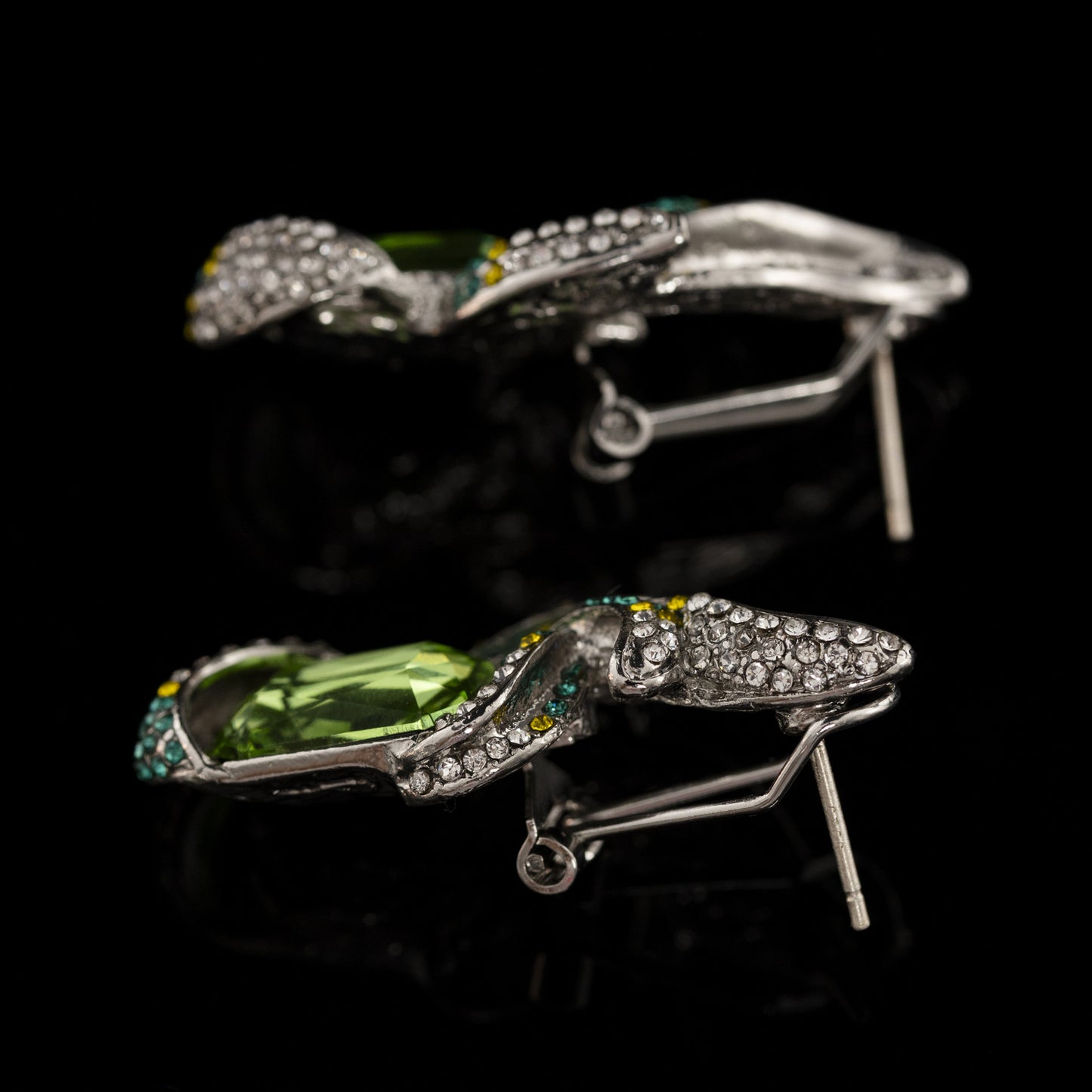 Vintage Crystal Star Elegant Handcrafted Earrings Handcrafted Design