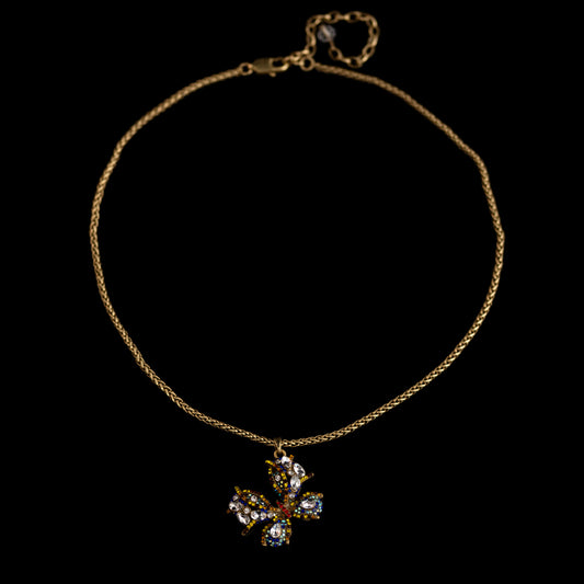 Vintage Crystal Butterfly Classic Necklace for Women