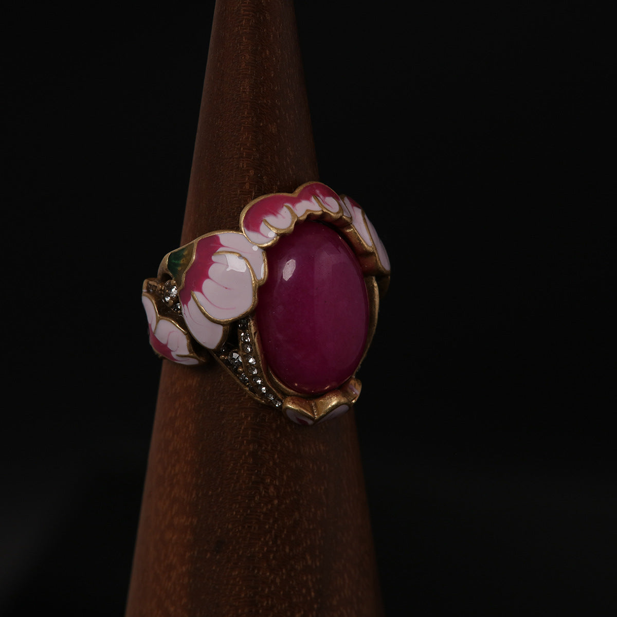 Vintage Refined Enamel & Natural Stone Jewelry Set