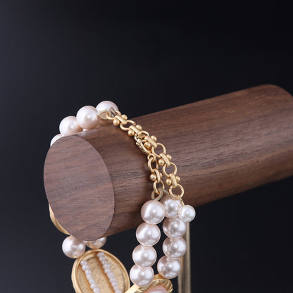 Vintage Pearl Floral Elegant Bracelet for Women