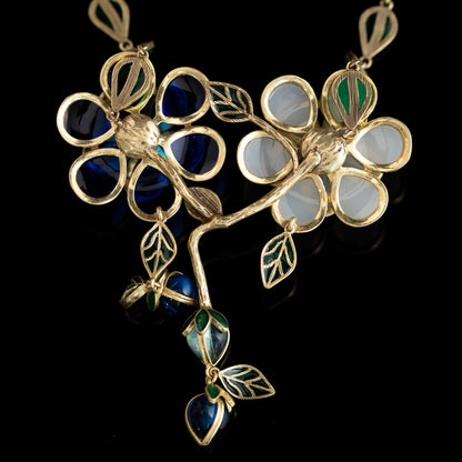 Vintage Enamel Floral Artisan Necklace Timeless Style