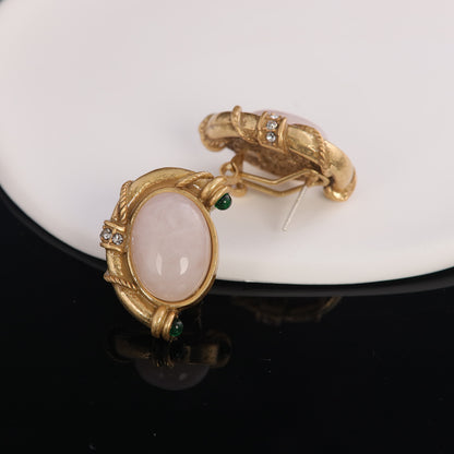 Vintage Agate Luxury Handcrafted Earrings Gift Jewelry