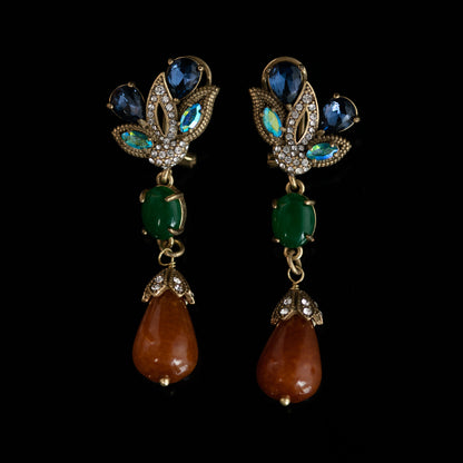 Vintage Pearl Leaf Refined Handcrafted Earrings for Ladies
