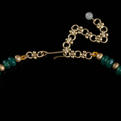 Vintage Agate Geometric Luxury Stone Inlay Necklace for Women