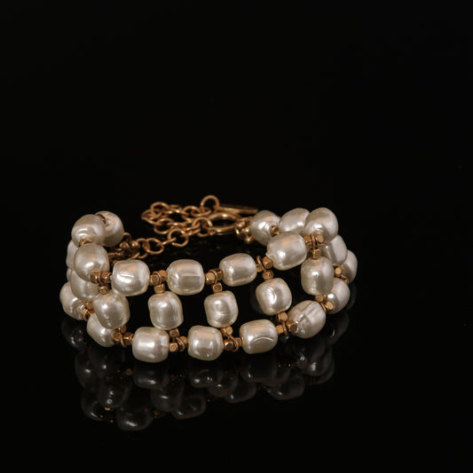 Vintage Refined Baroque Artisan Bracelet Timeless Style