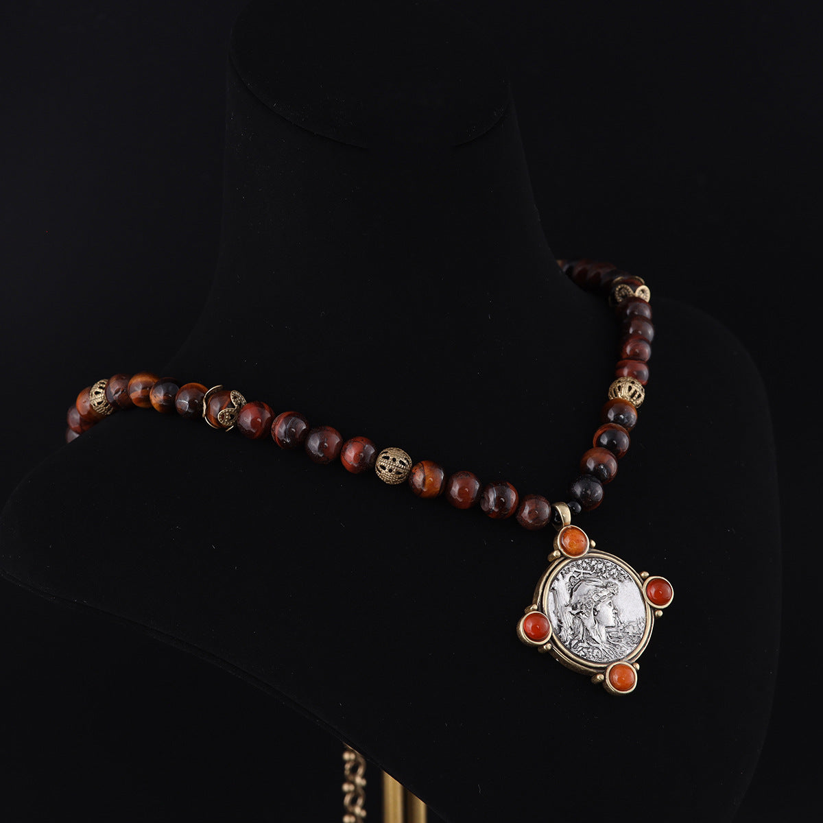 Vintage Geometric Artisan Luxury Necklace Handcrafted Design