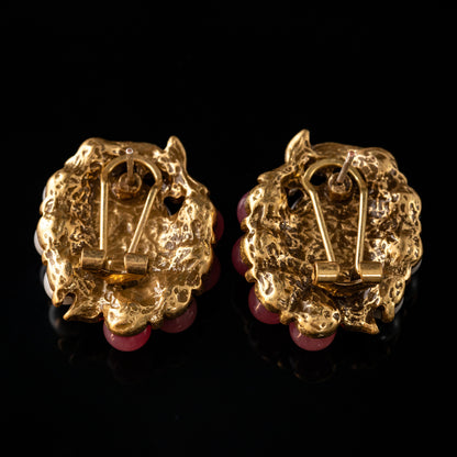 Vintage Natural Stone Refined Polished Earrings for Ladies
