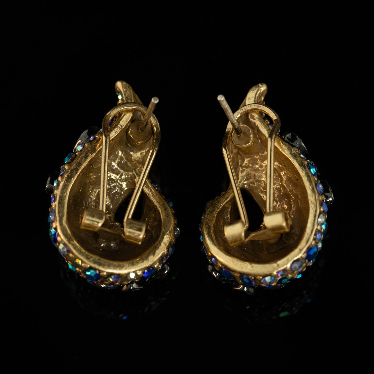 Vintage Conch Refined Stone Inlay Earrings for Ladies