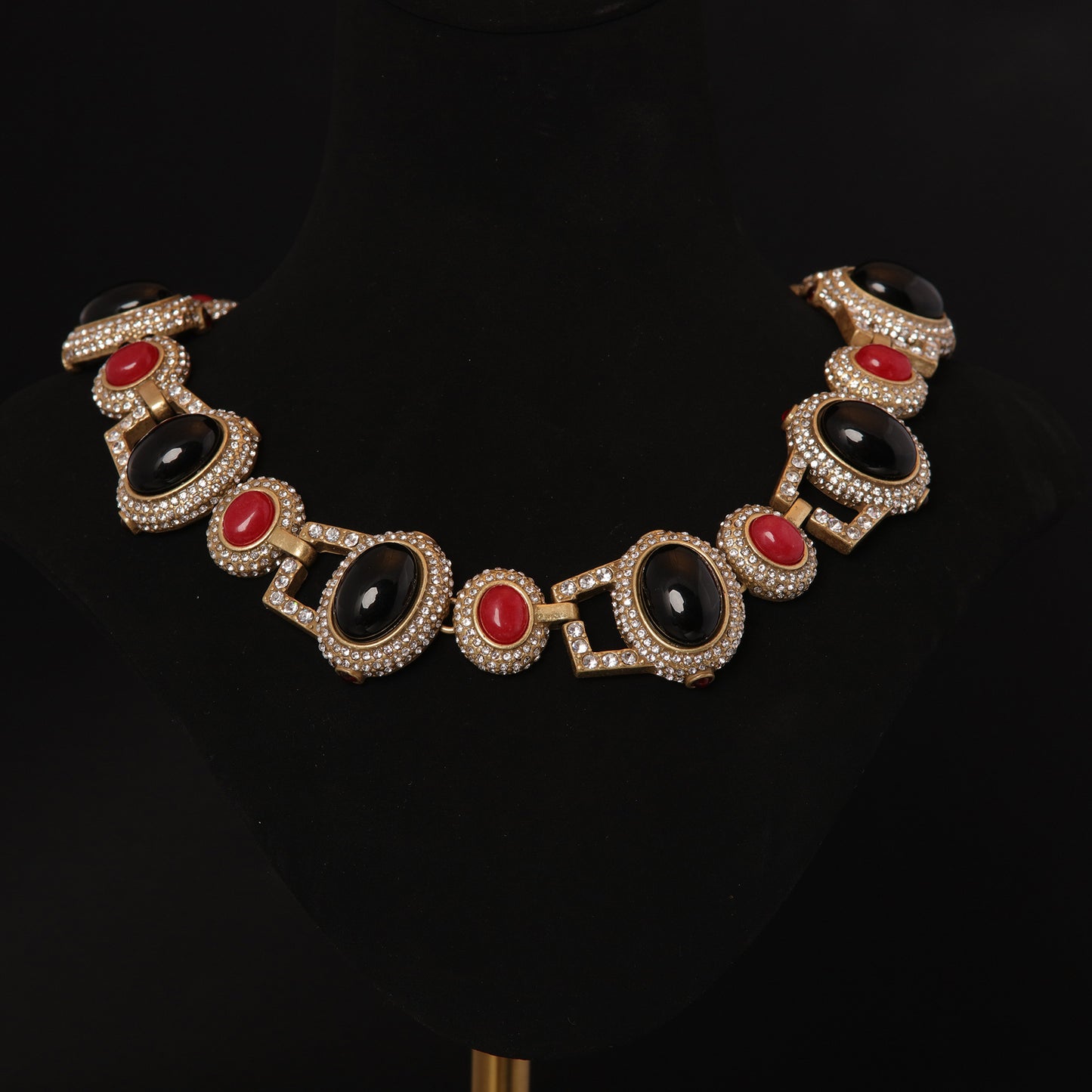 Vintage Natural Stone Geometric Refined Handcrafted Necklace Handcrafted Design