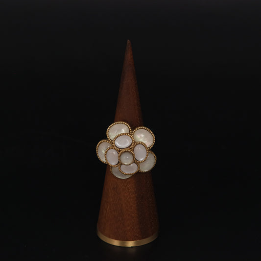 Vintage Agate Geometric Refined Handcrafted Open Ring Timeless Style