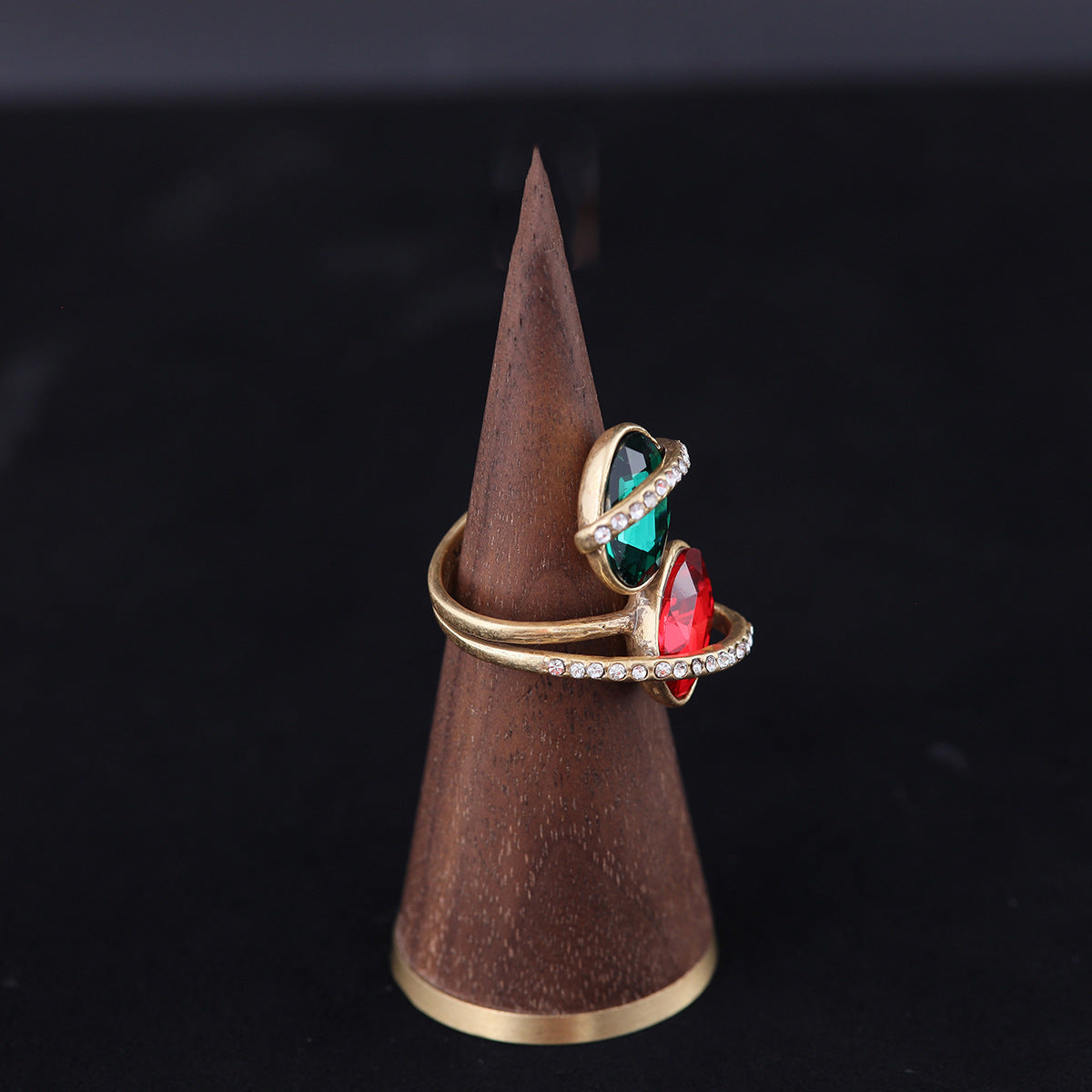 Vintage Geometric Refined Luxury Open Ring Handcrafted Design