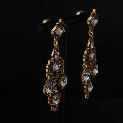 Vintage Crystal Chic Artisan Earrings Handcrafted Design