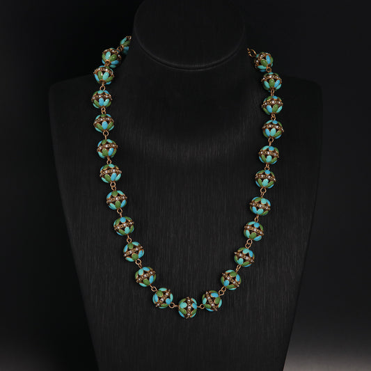 Vintage Glass Classic Handcrafted Necklace Timeless Style